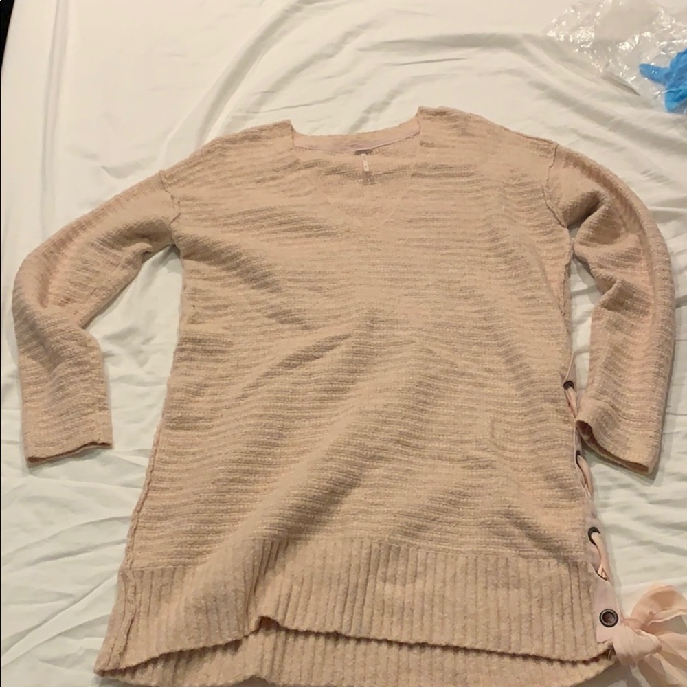 Freepeople light mauve pink sweater dress